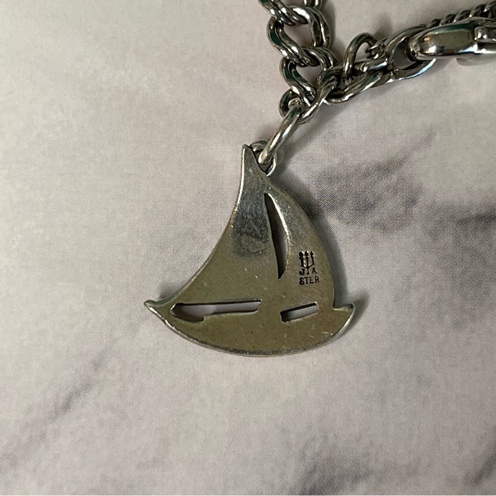 James Avery Charm Bracelet With 2 Charms Sailboat Sixteen 6.5” - Picture 3 of 7